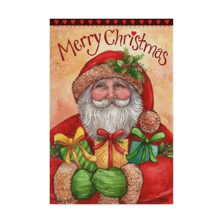 Melinda Hipsher 'Santa With Presents Merry Christmas' Canvas Art,30x47